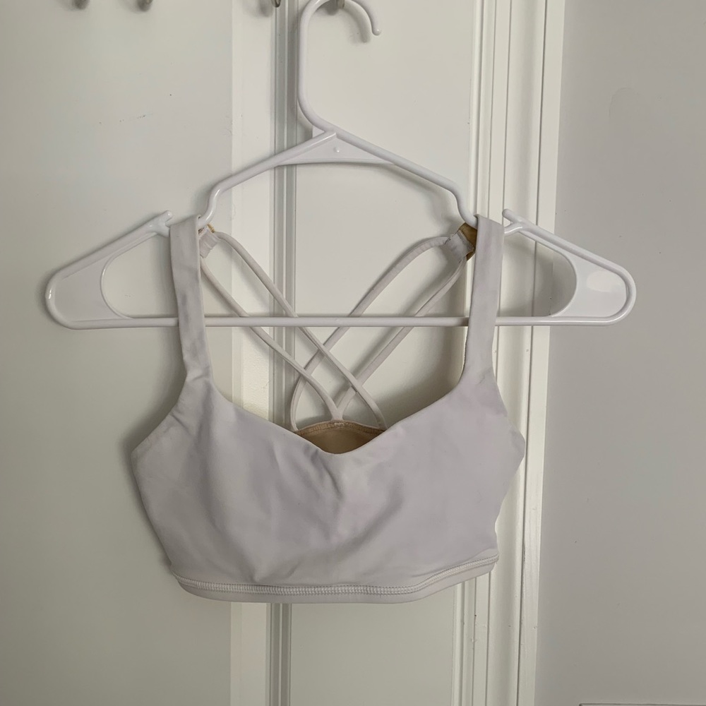Lululemon white sports bra